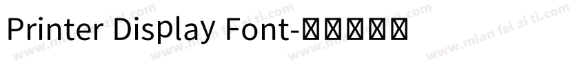 Printer Display Font字体转换